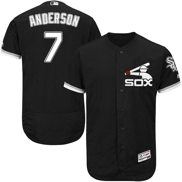 White Sox #7 Tim Anderson Black Flexbase Authentic Collection Stitched MLB Jersey